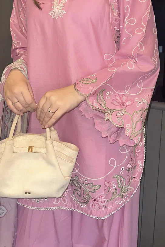 Ghazal Pink(Embroidery 3pcs)